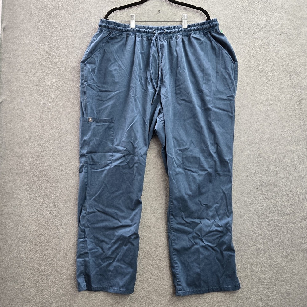 Jaanuu Women Scrub Pants 2XLP Blue 26" Inseam